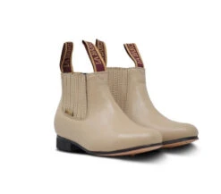 Botín Charro De Niño Suela De Cuero En Color Arena