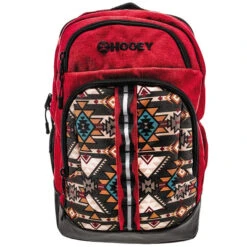 HOOEY "OX" BURGUNDY/BLACK W/MULTI COLOR PATTERN HOOEY BACKPACK