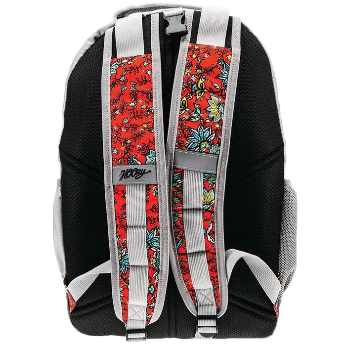 HOOEY "OX" GREY/RED/BLUE FLORAL PATTERN HOOEY BACKPACK 2 HOOEY "OX" GREY/RED/BLUE FLORAL PATTERN HOOEY BACKPACK - Image 2