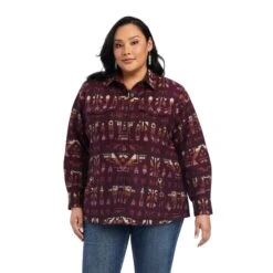 Ariat Women's R.E.A.L Southwestern Print Shacket * FREE ARIAT LEOPARD PRINT BROWN BANDANA WITH A PURCHASING * -HerraduraDeOro 000000 WE 0000000000000 5516435b aae8 40c5 8a76 f9fd20f2775e