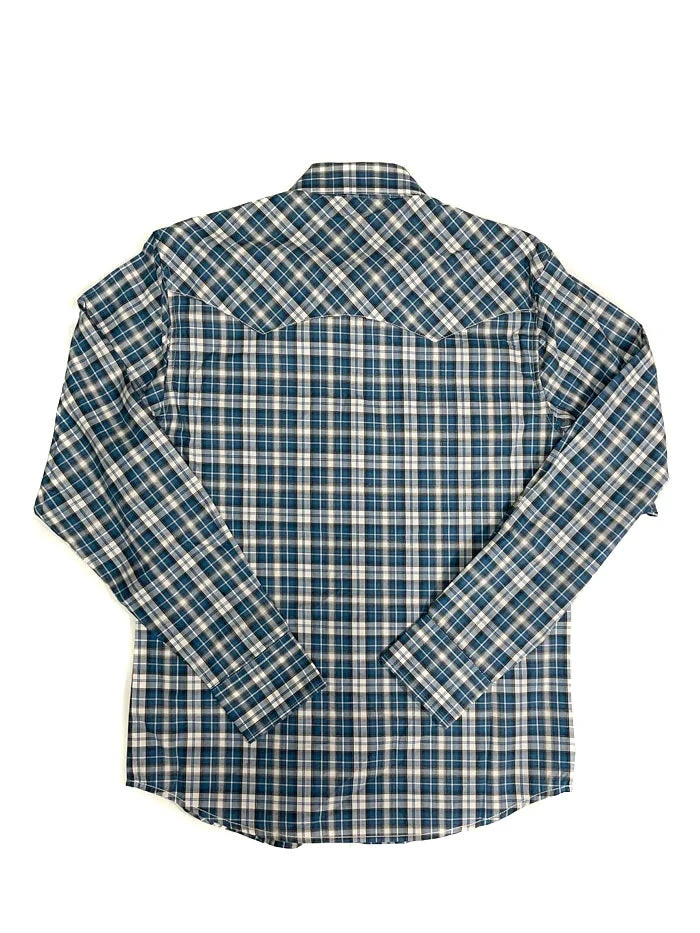Wrangler 112318744 Mens Retro Long Sleeve Shirt Blue 2 Wrangler 112318744 Mens Retro Long Sleeve Shirt Blue - Image 2
