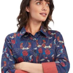 Ariat Women's Kirby Stretch Shirt * FREE ARIAT LEOPARD PRINT BROWN BANDANA WITH A PURCHASING * -HerraduraDeOro 00000WE20 1 0013f249 8160 46dc a3e4 e91bec59763e