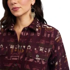 Ariat Women's R.E.A.L Southwestern Print Shacket * FREE ARIAT LEOPARD PRINT BROWN BANDANA WITH A PURCHASING * -HerraduraDeOro 00000WE21 1 a893b4cb a722 4954 a342 bb9cec3b4157