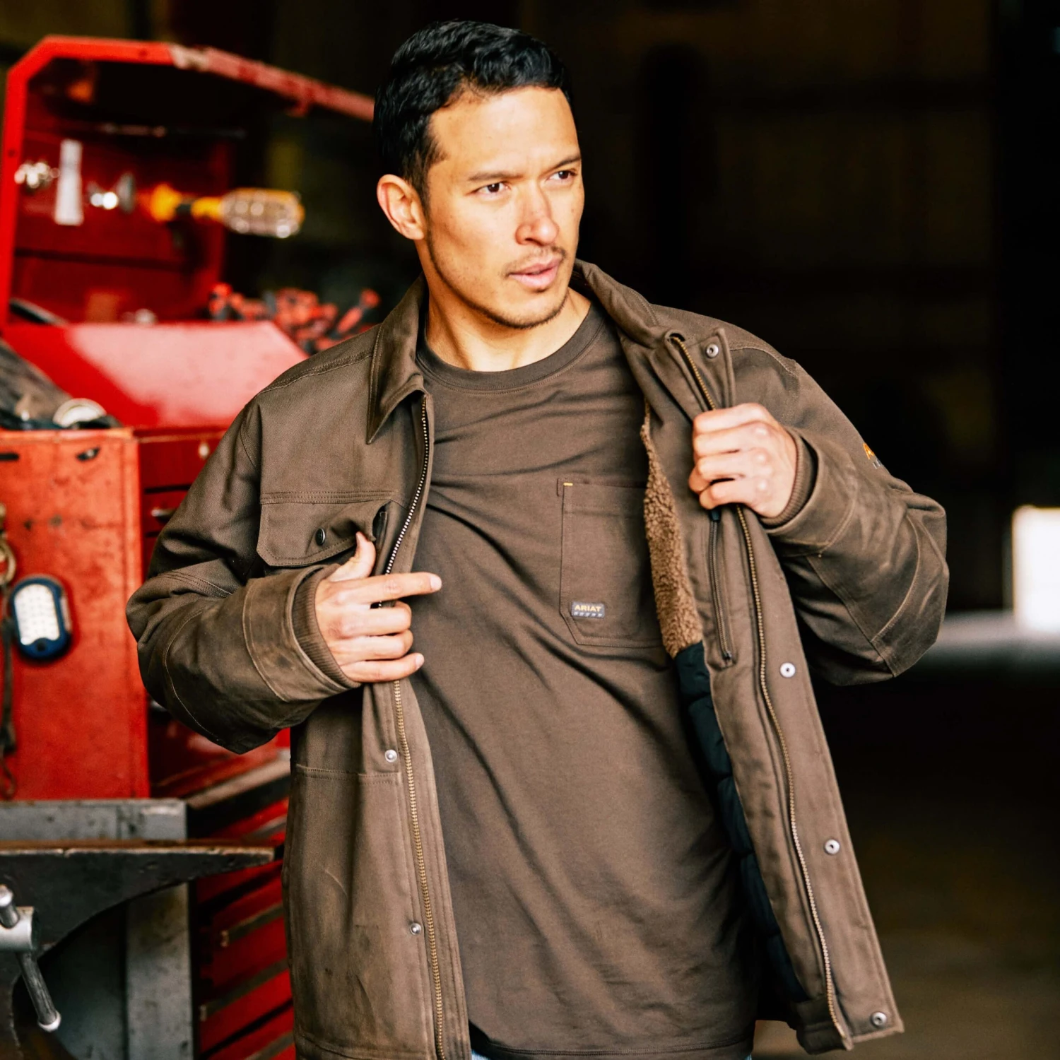 Ariat Men's Rebar DuraCanvas Sherpa-Lined Coat 10041506 2 Ariat Men's Rebar DuraCanvas Sherpa-Lined Coat 10041506 - Image 2