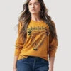 WRANGLER X YELLOWSTONE WOMEN'S STEERHEAD LONG SLEEVE TEE IN CURRY