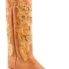 Stetson Womens Brown Leather Jules Tooled Cowboy Boots