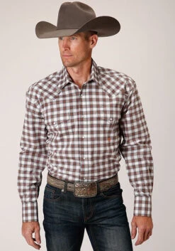 ROPER MEN'S AMARILLO COLLECTION SOLID LONG SLEEVE WESTERN SHIRT 03-001-0278-2092