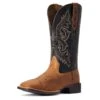 Ariat Men's Drover Ultra Sorrel Brown And Black Bantamweight Wide Square Toe Cowboy Boots * GIFT WITH PURCHASE * FREE ARIAT T-SHIRT * *FREE SHIPPING*