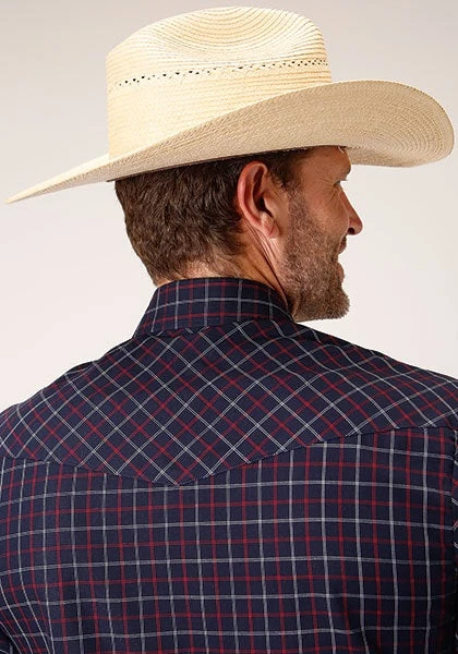 Roper Western LONG SLEEVE Shirt Mens L/S Polyester Navy 01-001-0101-2008 BU 3 Roper Western LONG SLEEVE Shirt Mens L/S Polyester Navy 01-001-0101-2008 BU - Image 3