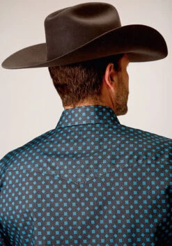 ROPER MEN'S AMARILLO GEO PRINT LONG SLEEVE WESTERN WESTERN SNAP SHIRT 03-001-0225-2018 GY -HerraduraDeOro 3 a37910d4 d35f 4293 b9e1 2e8154a03b5b