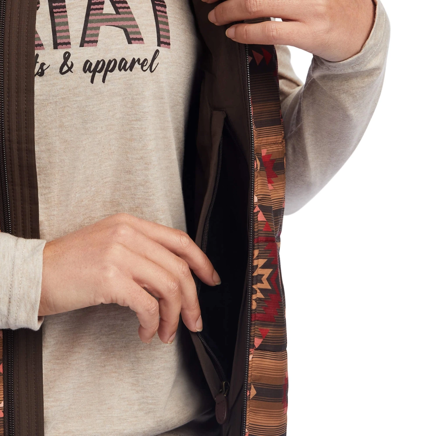 Ariat Women's Crius Insulated Vest Canyonlands 10041585 GIFT WITH PURCHASE Cozy Aloe-Infused House Sock 2 Pair Multi Color Pack 2 Ariat Women's Crius Insulated Vest Canyonlands 10041585 GIFT WITH PURCHASE Cozy Aloe-Infused House Sock 2 Pair Multi Color Pack - Image 2