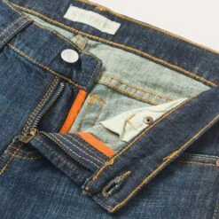 WOMEN'S STETSON BLASTED LOW RISE 816 CLASSIC BOOT CUT JEANS IN DARK WASH -HerraduraDeOro 4 f2ed096e bebd 4dea ba7a 818a867318e7