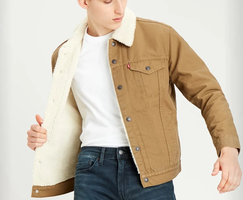Men's Levi's® Sherpa-Lined Trucker Jacket 4 Men's Levi's® Sherpa-Lined Trucker Jacket - Image 4