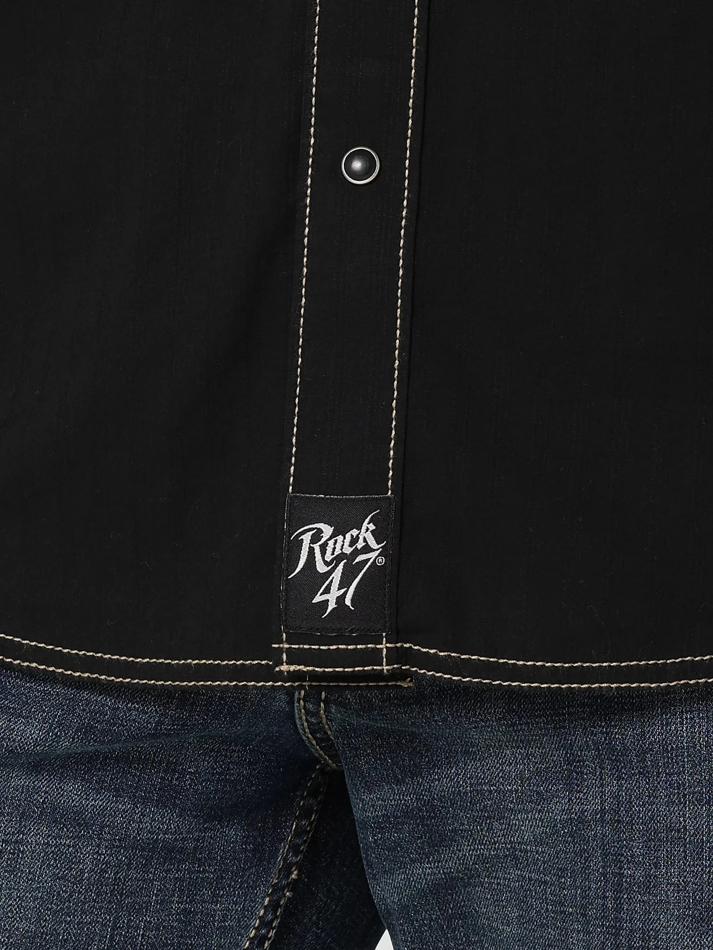 MENS ROCK 47 LONG SLEEVE SOLID SHIRT:BLACK EMBER 5 MENS ROCK 47 LONG SLEEVE SOLID SHIRT:BLACK EMBER - Image 5