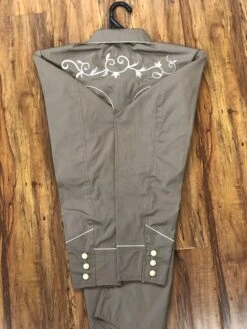 CAMISOLOA CHARRA CAFE DE HOMBRE -HerraduraDeOro BROWN TAN CHARRO SHIRT 3 06162019