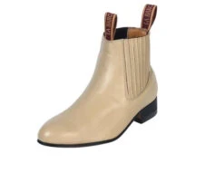 BOTINE CHARRO LA BARCA COLOR CHICLE .MENS BOTINES LA BARCA LIGHT TAN COLOR