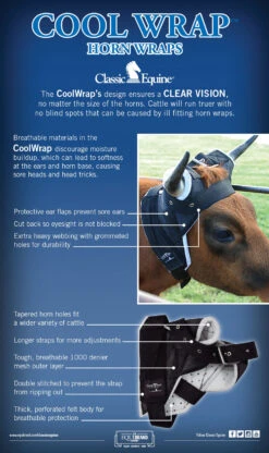 ENVOLTURA DE CURERNO PARA TEAM ROPING. BLACK CLASSIC EQUINE VISION HORN WRAP -HerraduraDeOro CoolWrap1 2NB.jpg 2019