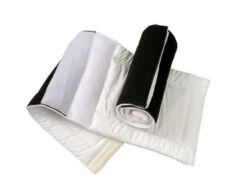 PAIR BLACK OF QUILTED COMBO LEG WRAPS WITH "QUICK GRIP" CLOSURE