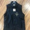 BLACK SOFT SHELL VEST WITH HORSE SHOE EMBROIDERY