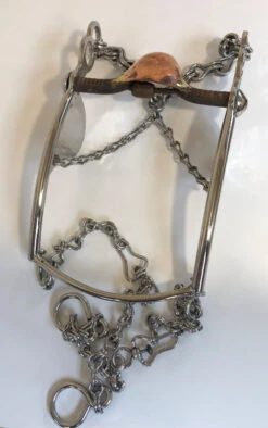 SHOW HORSE BIT. COPPER SHIELD AND ROLLER FOR ADDED CONTROL. FRENO DE CHARRO.