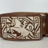 HAND MADE PITEADO BELT. CINTO DE PITA CON LAS SUERTE CHARRAS