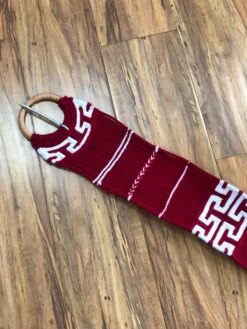 CINCHO CHARRO ROJO Y BLANCO. CHARRO CINCH. RED AND WHITE -HerraduraDeOro RED RED WHITE CINCH 3 08 08 2019