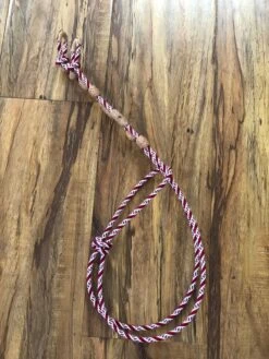 RIENDAS CHARRAS BLANCO CON ROJO. RED AND WHITE CHARRO HORSE REINS