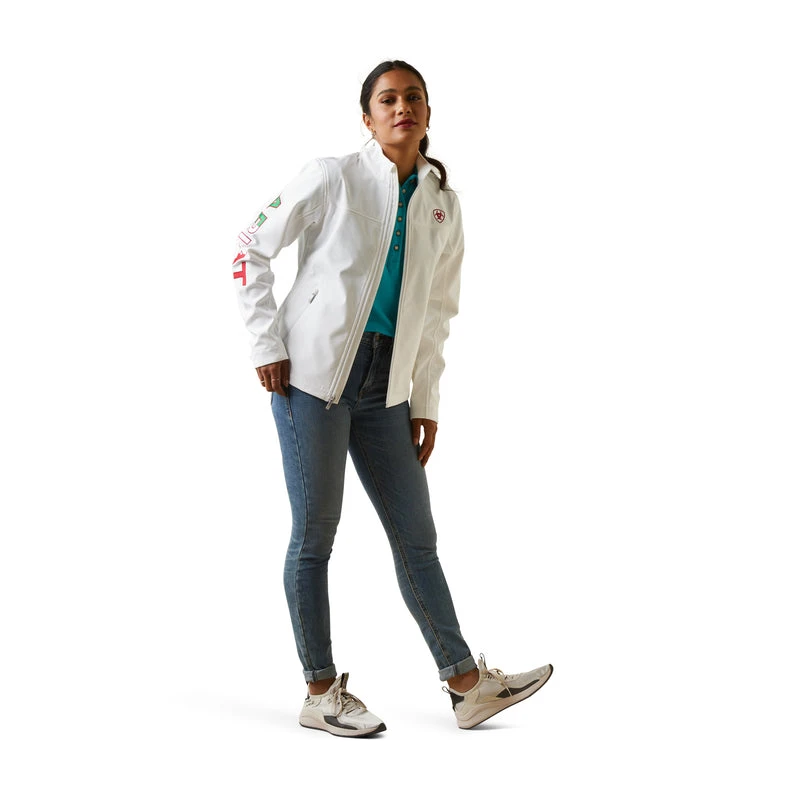 ARIAT WOMEN'S CLASSIC TEAM SOFTSHELL MEXICO JACKET *FREE SHIPPING* FREE GIFT* 1 ARIAT WOMEN'S CLASSIC TEAM SOFTSHELL MEXICO JACKET *FREE SHIPPING* FREE GIFT*
