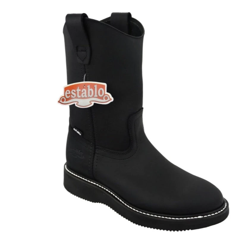 BOTA ESTABLO MENS BLACK WORK BOOTS 1 BOTA ESTABLO MENS BLACK WORK BOOTS