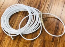 3 Strand Poly Ranch Rope With A Leather Made Honda. Soga Para Trabaja En Rancho