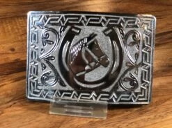 Hebilla Charra De Acero Inoxidable Con Herradura Y Caballo Y Greca Grabado -HerraduraDeOro image 25f58bd3 f4d4 484f b0a5 221042dcea88