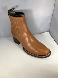 BOTINE CHARRO COLOR MIEL DE DOBLE COSTURA.MEXICAN ANKLE BOOTS -HerraduraDeOro image 2ff8ef2d 5c18 4aaa 9d58 758c8551ebfe