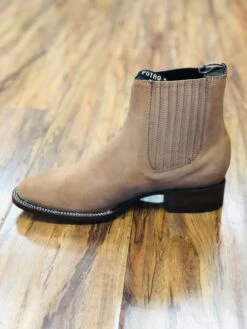 BOTINE CHARRO COLOR MIEL GAMOSA DE DOBLE COSTURA.MEXICAN SUEDE DOUBLE SEAM LEATHER ANKLE BOOT -HerraduraDeOro image 418cd606 dd8e 42c0 9091 fc269a1ee5c8