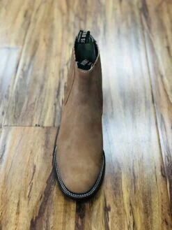 BOTINE CHARRO COLOR MIEL GAMOSA DE DOBLE COSTURA.MEXICAN SUEDE DOUBLE SEAM LEATHER ANKLE BOOT -HerraduraDeOro image 4720decc e637 4c28 88bf d9ad5ca68b06