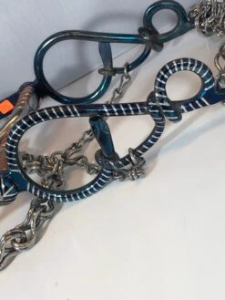 FRENO DE CHARRO AZUL DE CABALLO CON SERPIENTE DE PATAS -HerraduraDeOro image 5ef3b117 cec5 479e a571 e62b4abe7951