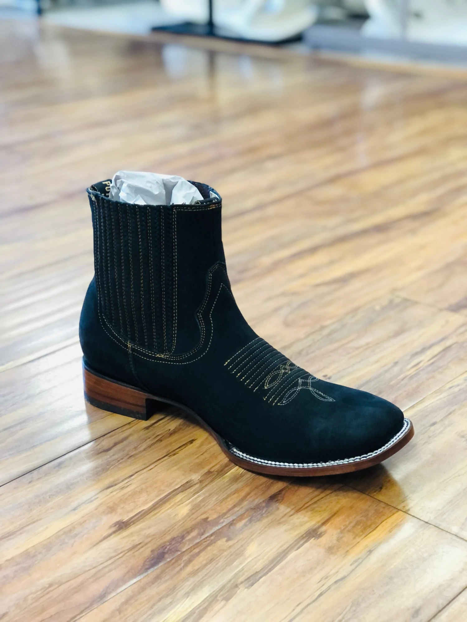 Botin Vaquero Negro Para Hombre 2 Botin Vaquero Negro Para Hombre - Image 2