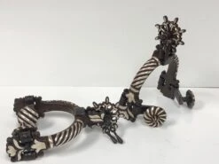 ESPUELAS CHARRAS FINAS DE PLATA. BROWN RUSTIC HEAVY WITH SLIVER CHARRO SPURS. -HerraduraDeOro image 63c60e5e 4ff0 42b6 8e9a ac9e19e72d21