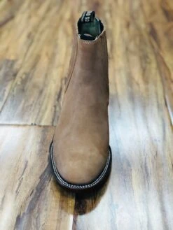 BOTINE CHARRO COLOR MIEL GAMOSA DE DOBLE COSTURA.MEXICAN SUEDE DOUBLE SEAM LEATHER ANKLE BOOT -HerraduraDeOro image 731efcc6 1c51 4dc8 9099 38e8b2102364