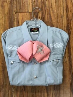 CAMISOLOA CHARRA BORDADA COLOR GRIS.GRAY COLOR CHARRO SHIRT -HerraduraDeOro image 88138e26 7d5a 43d9 a12f d6f31bfc740c