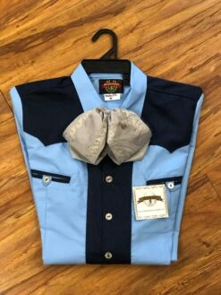 CAMISOLOA CHARRA DE 2 COLORS.2 TONE COLOR BLUE SHIRT -HerraduraDeOro image 8abb7d38 35a2 431b 91e7 a68d6103a7cd