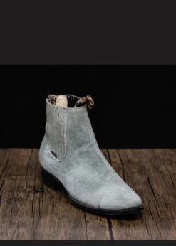 BOTINE CHARRO COLOR GRIS DE GAMOSA