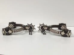 ESPUELAS CHARRAS FINAS DE PLATA. BROWN RUSTIC HEAVY WITH SLIVER CHARRO SPURS. -HerraduraDeOro image b2ec37d2 8ffe 4ce5 aa74 9d7831860618