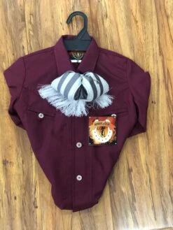CAMISOLOA CHARRA COLOR VINO DE NIŇO.WINE COLOR KIDS CHARRO SHIRT