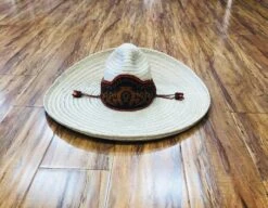 SOMBRERO DE CHARRO SOYATE CON GRECA. CHARRO HAT PLAM IN A EMBOSSED