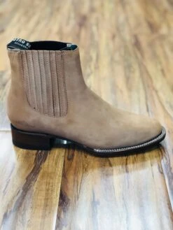 BOTINE CHARRO COLOR MIEL GAMOSA DE DOBLE COSTURA.MEXICAN SUEDE DOUBLE SEAM LEATHER ANKLE BOOT -HerraduraDeOro image e4c3ea6a 3822 40fd 869f 83e3dfb65fe8