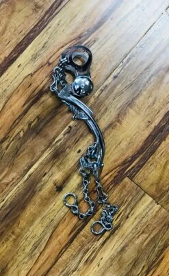 FRENO DE LA PATA DE 7 CON BOCADO DULCE CON RODILLOS. CHARRO HORSE BIT. -HerraduraDeOro image e513261c 9e11 49e0 83eb df89dffb7f53