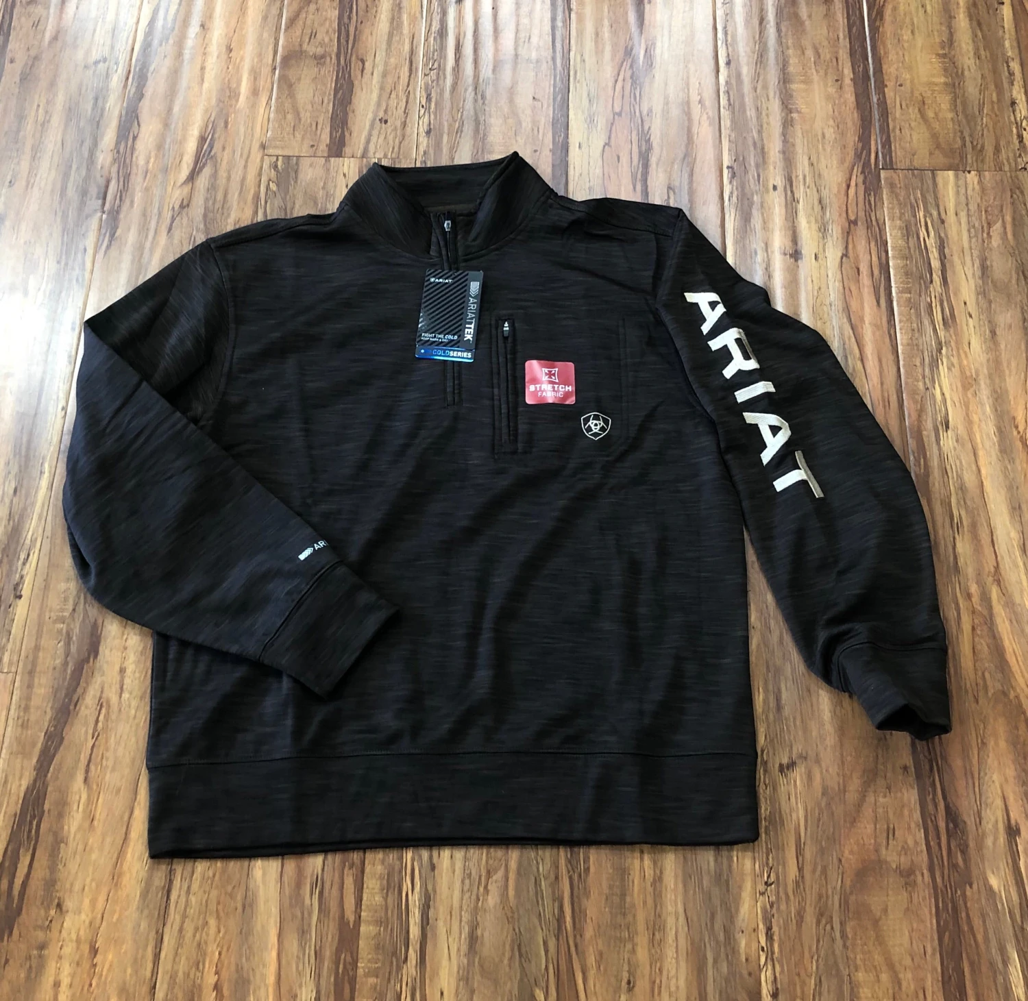 ARIAT MEN'S SWEATSHIRT TEAM LOGO 1/4 TOP 3 ARIAT MEN'S SWEATSHIRT TEAM LOGO 1/4 TOP - Image 3