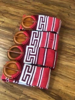 CINCHO CHARRO ROJO Y BLANCO.CHARRO CINCH. RED AND WHITE -HerraduraDeOro image f8fb5b6c 9370 4274 a9b6 22aaa190c9cb