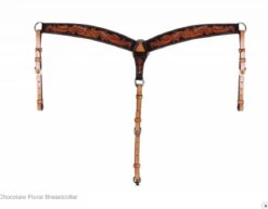 PECHOS PARA MONTURA. CHOCOLATE FLORAL BREASTCOLLAR